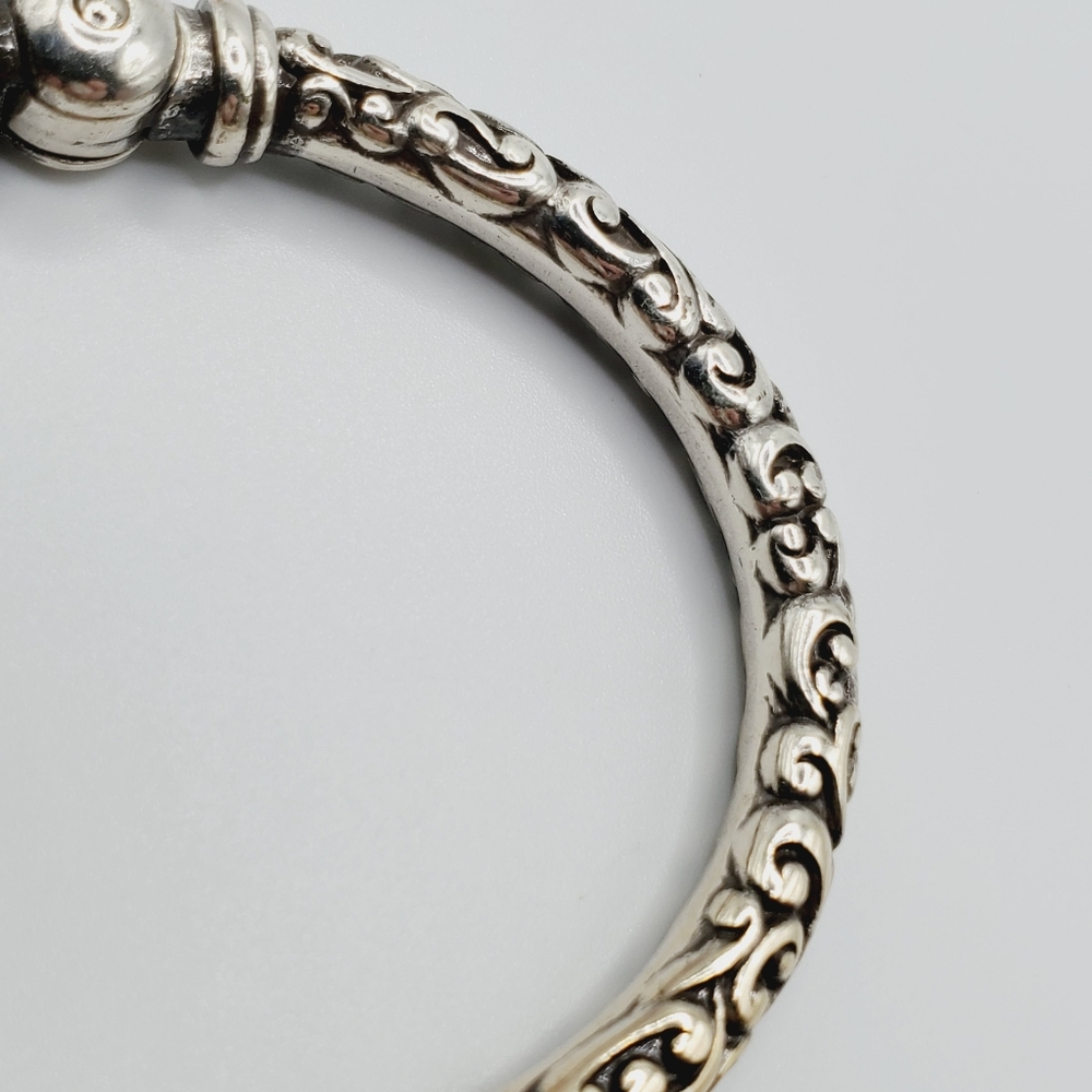 Vintage silver clamp Bracelet scrolls detailed Brighton ? Very nice! - Picture 5 of 7